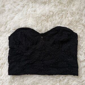 Zara Black Lace Strapless Top